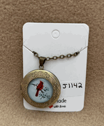 Cardinal Locket Necklace