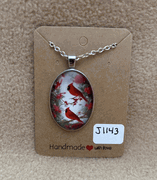 Cardinal On The Branches Necklace