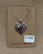 Cardinal Heart Necklace