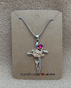 Rose Cross Necklace