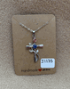 Blue Stone Cross Necklace