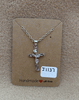 Silver Rose Cross Necklace