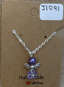 Purple Angel Necklace 