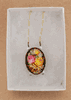 Oval Flower Necklace 