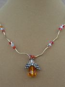 Orange AB Angel Necklace