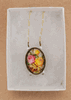 Oval Flower Necklace 