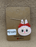 Pink Labubu Head Necklace