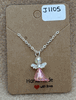Pink Skirt Angel Necklace