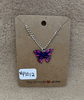 Purple and Pink Butterfly Necklace