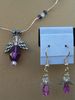 Purple Angel Necklace With Earrings