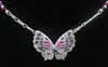 Purple Iris Butterfly Necklace