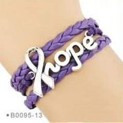 Purple Hope Wrap Bracelet