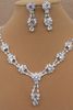 Rhinestone Clear Crystal Tear Drop Earrings Elegant Earrings and Necklace