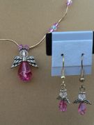Rose Angel Necklace With Earring