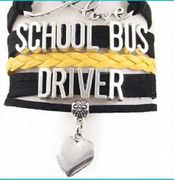 School Bus Driver Wrap Bracelet