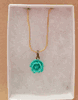 Teal Flower Necklace 