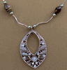 Tiger-Eye Faceted Oval Bead Teardrop Necklace