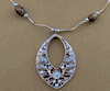 Tiger-Eye Oval Beads Teardrop Necklace