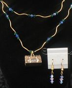 Double Stand Treasure Chest Necklace With Earrings