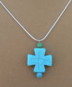 Turquoise Cross Necklace