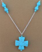 Turquoise Cross Necklace