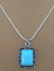 Turquoise Square Pendent Necklace
