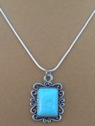 Turquoise Square Pendent Necklace