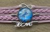 Unicorn Photo Glass Cabochon Charm Wrap Bracelet