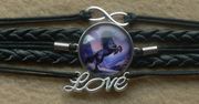 Unicorn Photo Glass Cabochon Charm Wrap Bracelet
