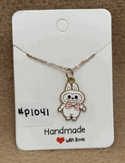 White Labubu Necklace