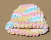 White Orange Pink Blue Baby Hat