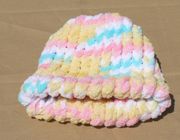 White Orange Pink Blue Baby Hat