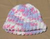 White Pink Blue Baby Hat
