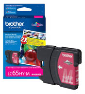 Brother LC65HYM Hi Yd Magenta Ink Cartridge 750 Yd (OEM)