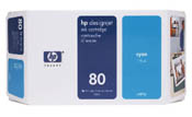 Hewlett Packard C4872A 80 Cyan Ink Cartridge (OEM)