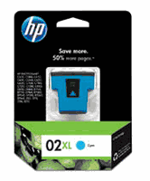 Hewlett Packard C8730WN HP 02XL Ink Cartridge Cyan 600 Yield (OEM)