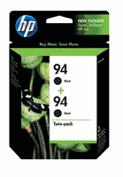 Hewlett Packard C9350FN 94 Black Ink (2 Pack) (OEM)