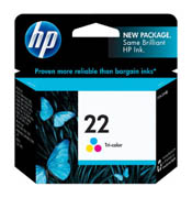 Hewlett Packard C9352AN 22 Tri-Color Ink Cartridge (OEM)