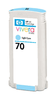 Hewlett Packard C9390A 70 Light Cyan Ink Cartridge (OEM)