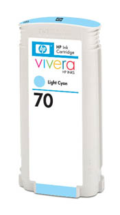 Hewlett Packard C9390A 70 Light Cyan Ink Cartridge (OEM)