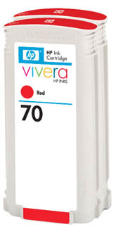 Hewlett Packard CB347A 70 Red Ink (2 Pack) (OEM)