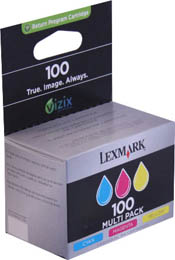 Lexmark 14N0685 #100 Color Return Program Ink MultiPack (OEM)