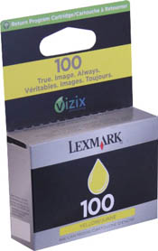 Lexmark 14N0902 #100Y Yellow Return Program Ink 200Yd (OEM)