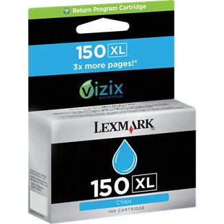 Lexmark 14N1615 #150XL Hi-Yield Cyan Return Program 700 Yield (OEM)