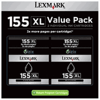 Lexmark 14N1837 #155XL Twin Pack Black (OEM)