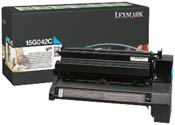 Lexmark 15G042C Cyan Hi-Yield Return Program Toner (OEM)