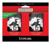 Lexmark 18C2228 Black Return Program Ink Cartridge (2 Pack) (OEM)