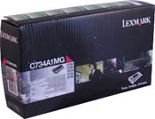 Lexmark C734A1 Magenta Return Program Toner 6K Yield (OEM)