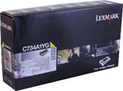 Lexmark C734A1YG Yellow Return Program Toner 6K Yield (OEM)