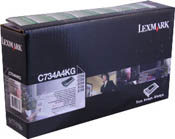 Lexmark C734A4KG Government Black Return Program Toner (OEM)